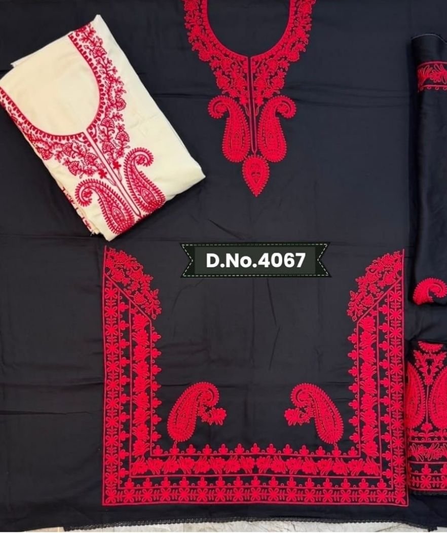 D.NO. 3918 Anarkali Embroidered Suit Set