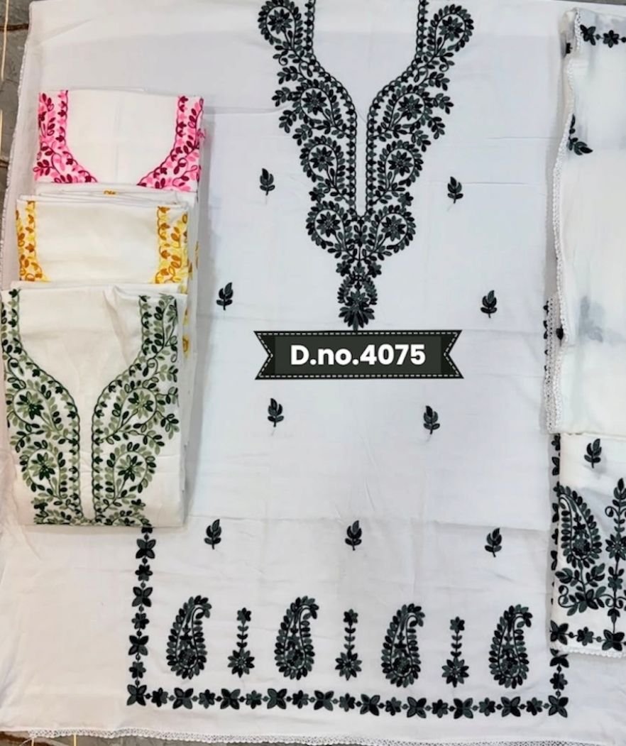 D.NO. 3758 Anarkali Embroidered Suit Set