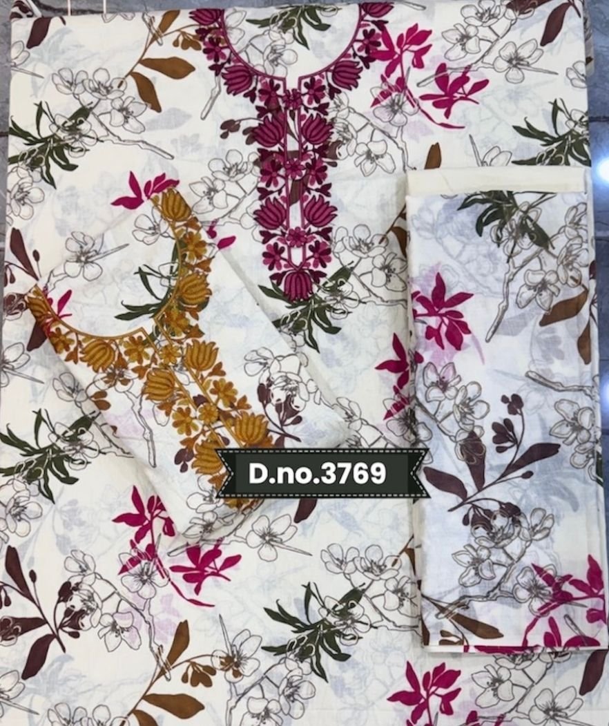 D.NO. 4067 Cotton Printed Suit Set